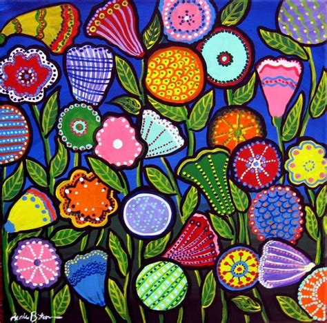 Whimsical Flowers By Renie Britenbucher Folk Art Flowers Flower