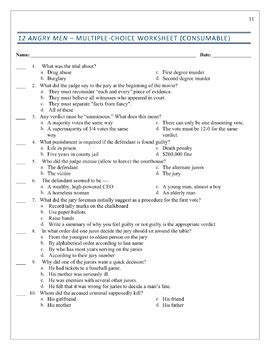 12 Angry Men Movie Questions Examview And PDF BUNDLE By Elise Parker TpT