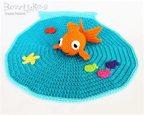 Goldfish Lovey Crochet Pattern Instant Download Blankey Blankie