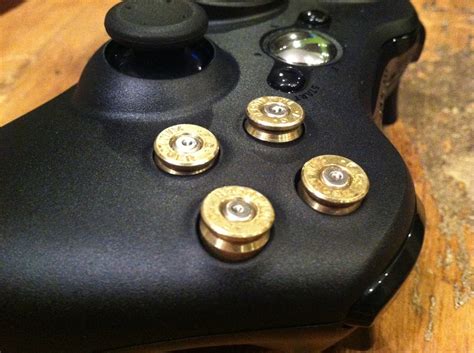 Xbox 9mm Bullet Button Controller Video Game Geekery Gun Brass