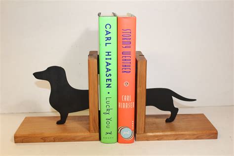 Long Sausage Dog Bookends Black Metal Shelve Bookend Möbel And Wohnen