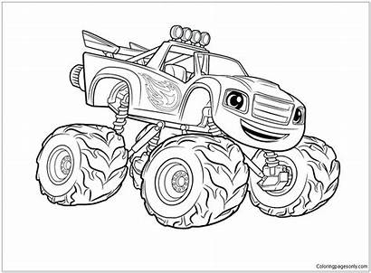 Coloring Blaze Monster Pages Truck Printable Machines