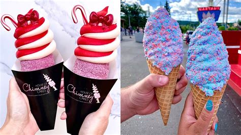Most Yummy Ice Cream Compilation Satisfying Mouthwatering Ice Cream Cones And Sundaes