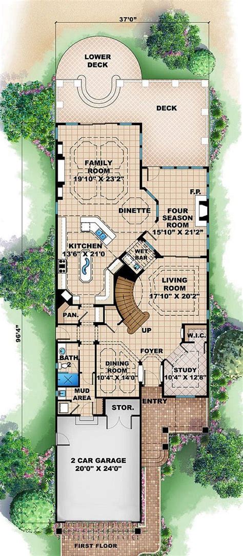 Narrow Lot Beach House Plans House Design Beach House Plans Unique