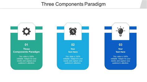 Three Components Paradigm Ppt Powerpoint Presentation Styles Graphics