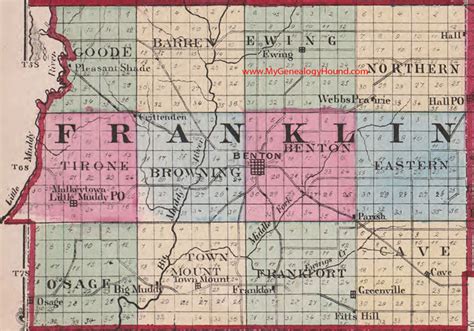 Franklin County Illinois 1870 Map
