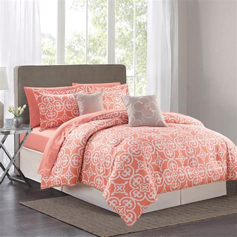 The twin and twin xl includes: Sweet Home Collection Pottia 9 Piece Queen Bed-In-A-Bag ...
