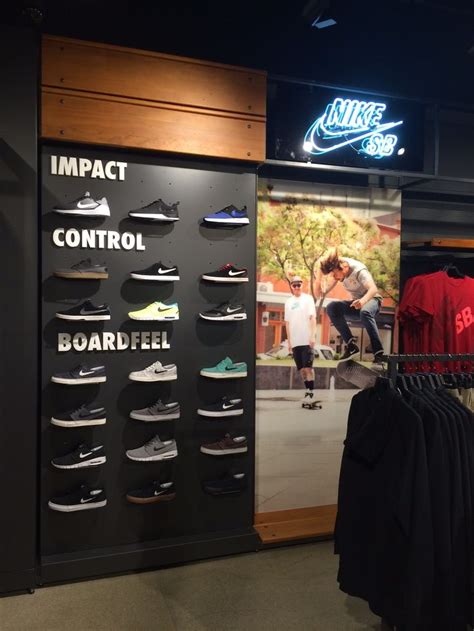 These wall mounted wooden shoe racks are perfect for narrow hallways or inside of a small shoe cupboard where space is at a premium. Nike SB - Skateboarding retail sports shoe wall display ...