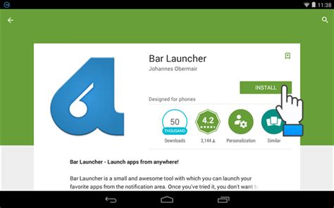 Click the marketplace link on the main menu on the left side of the screen. How to Add App Shortcuts to Your Status Bar in Android