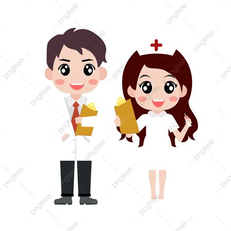 Gambar Dokter Dan Perawat Yang Tersenyum Karakter Kartun Hari Perawat
