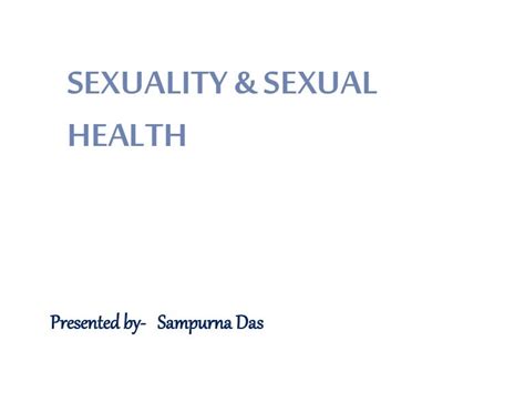 Sexuality And Sexual Health