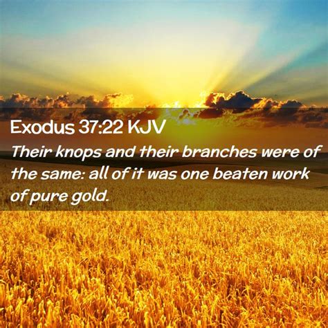 Exodus 3722 Kjv Their Knops And Their Branches Were Of The Same