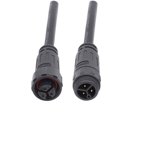 Ip67 M16 Over Molded Cable Waterproof 3 Pin Led Lighting Connector