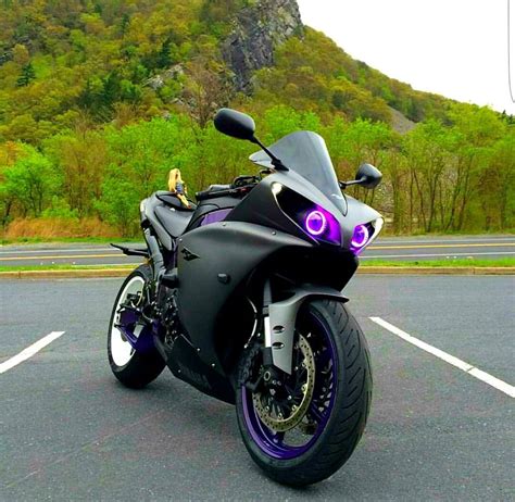 2013 Yamaha R1 Black Purple Eyes Yamaha Motorbikes Yamaha Motorcycles