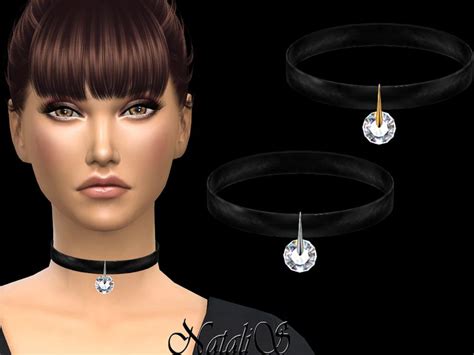 Round Crystal Pendant Choker Found In Tsr Category Sims 4 Female