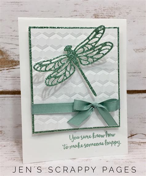 Jens Scrappy Pages Detailed Dragonfly Card