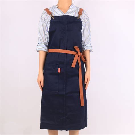 Weeyi Cotton Apron Unisex Cooking Aprons Avental Dining Room Barbecue Restaurant Pocket Halter