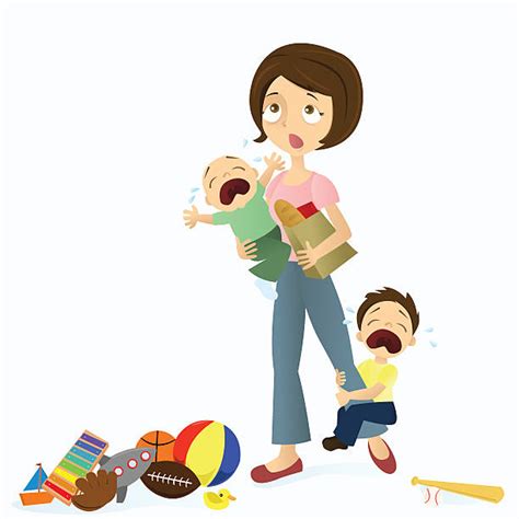 Stressed Mother Illustrations Royalty Free Vector Graphics And Clip Art