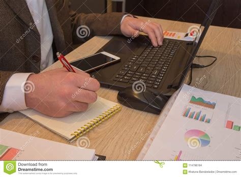 Accounting Accountancy Calculation Concept Male Using A Tablet To