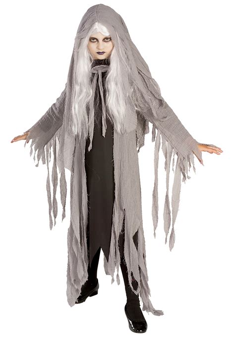 Child Midnight Ghost Costume Kids Scary Halloween Costumes