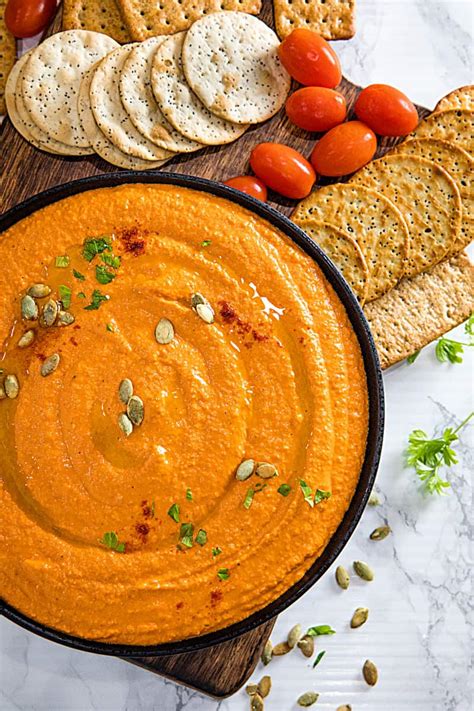 Roasted Red Pepper Hummus 5 Minute Recipe Must Love Home