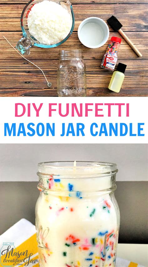 Diy Funfetti Soy Mason Jar Candle Diy Candles Homemade