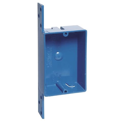 Carlon 1 Gang Blue Plastic Interior New Work Shallow Switchoutlet Wall
