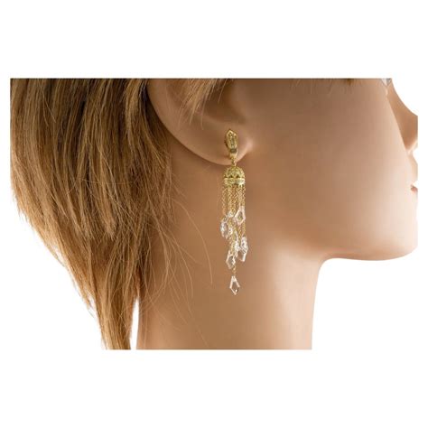 jamie wolf green quartz diamond drop earrings 18k gold pierced ornate dangle for sale at 1stdibs