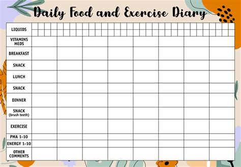 10 Best Exercise For Weight Loss Food Journal Free Printable Pdf For