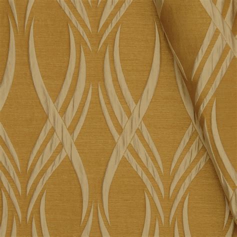 Gold Gold Traditional Multi Purpose Upholstery Fabric By The Yard
