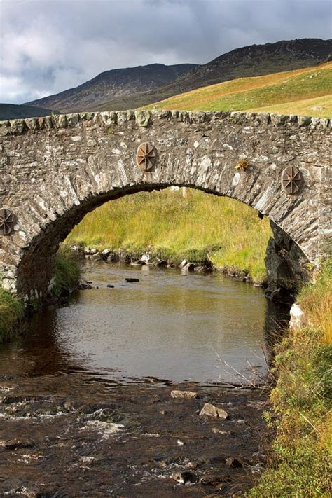 Old Stonebridge In The Landscape Of Scotland Highlands Stock Photo