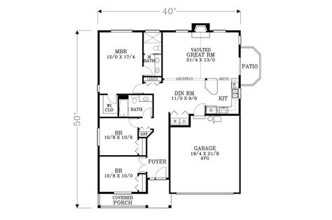 Craftsman Style House Plan 3 Beds 2 Baths 1400 Sqft Plan 53 600