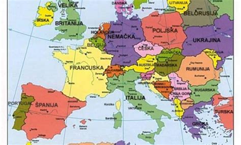 Избор полазна и завршна тачка. Geografska Karta Srednje Europe | Karta