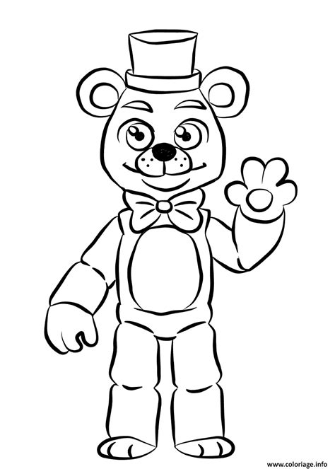 Coloriage Golden Freddy Fnaf Jecolorie