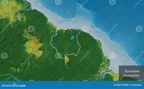 shape of suriname outlined topographic labels stock illustration illustration of edges