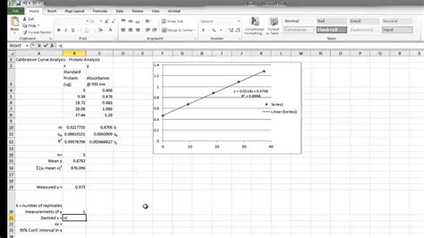 Linear Least Squares Analysis With MS Excel YouTube