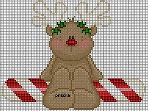 reindeer x stitch with candy cane xmas cross stitch cross stitch christmas ornaments cross