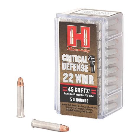 Hornady Critical Defense 22 Magnum 45 Grain Ammunition Academy