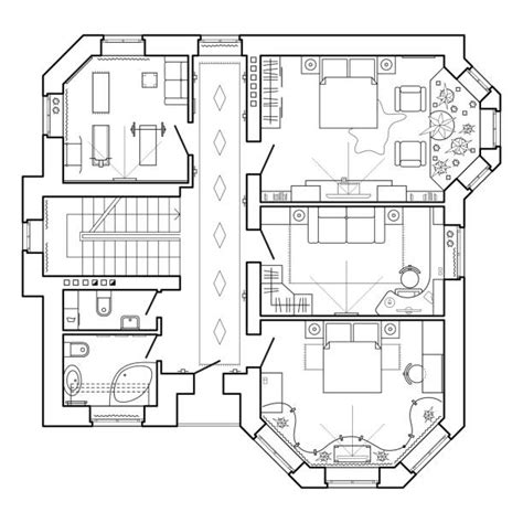 Royalty Free House Floor Plan Clip Art Vector Images And Illustrations