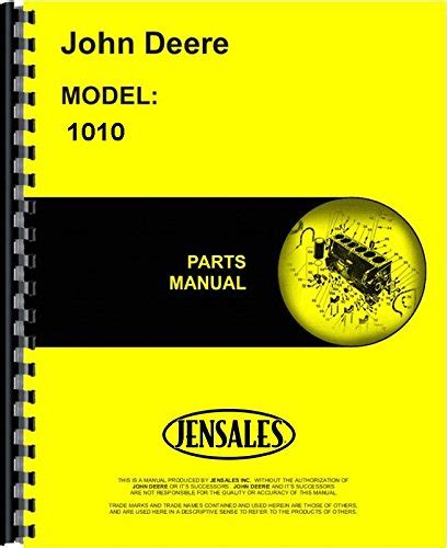 John Deere 1010 Tractor Parts Manual Jd P Pc750 John Deere