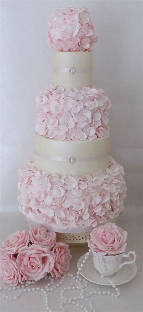 Ruffle Wedding Cake Cake By Deborah Cakesdecor
