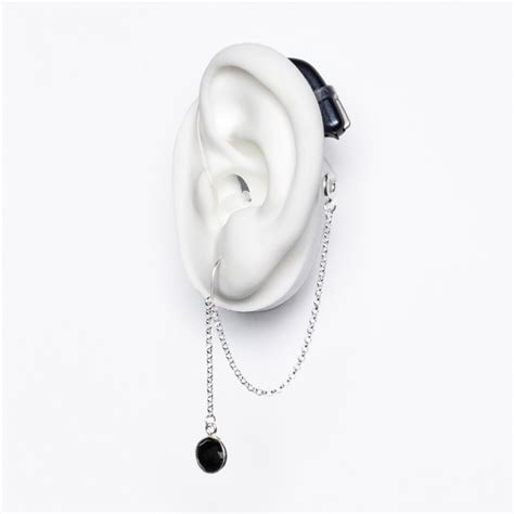 Black Moon Hearing Aid Jewelry Deafmetal Hearing Jewelry