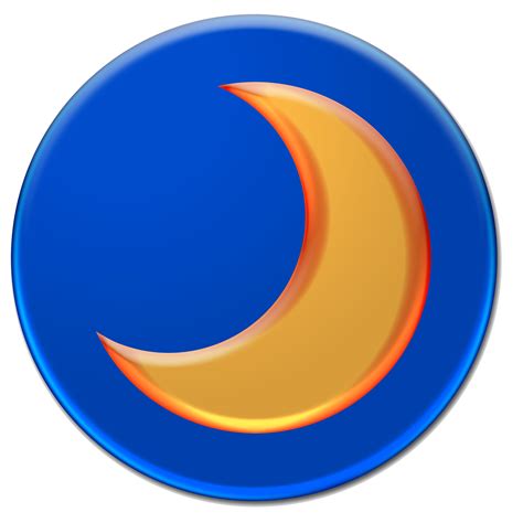 Orange Moon Icon Isolated Over Transparent Background 27148990 Png