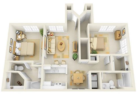 4 bedroom pent house apartment in ikoyi for rent well built apartments strategically located in a serene neighborhood offering class, amazing views and top notch style. 20 Awesome 3D Apartment Plans With Two Bedrooms - Part 2