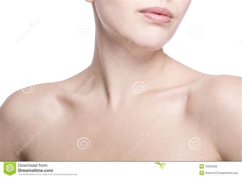 The back of an area in relationship to the entire body. Closeup Shot Of Neck And Shoulder Stock Image - Image ...