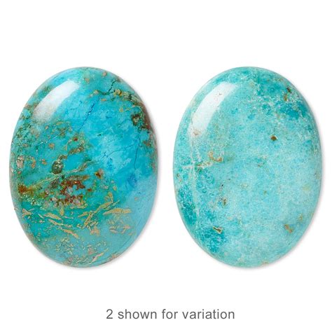 Cabochon Turquoise Dyed Stabilized Blue 40x30mm Calibrated Oval