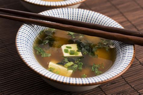 Japanese Miso Soup Stock Image Image Of Boiled Bowl 58333345