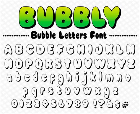 Bubbly Font Ttf Svg Bubbly Letters Font Graffiti Bubble Etsy Canada