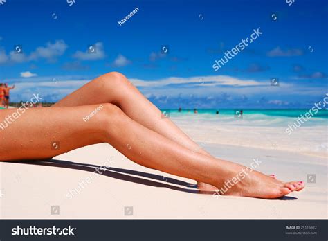 Women S Sexy Legs On The Beach Stock Photo 25116922 Shutterstock