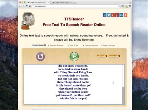 Free Online Text To Speech Reader Demo Youtube